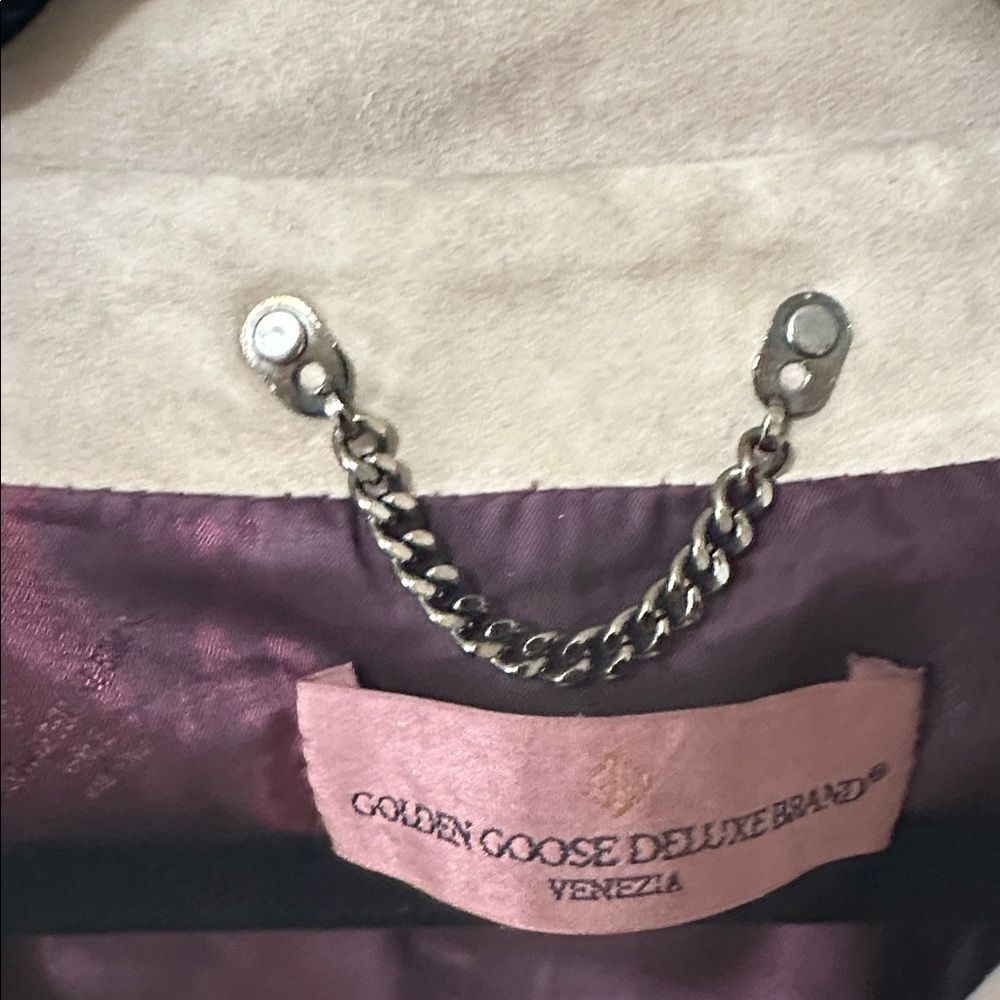 GOLDEN GOOSE BROWN SUEDE BIKER JACKET - Picture 5 of 12